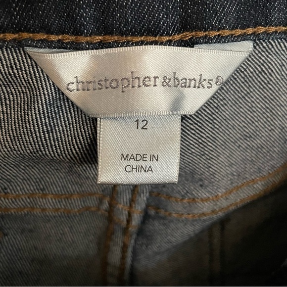 NWOT Christopher & Banks Embellished Straight Leg Jeans Size 12 - Picture 6 of 13